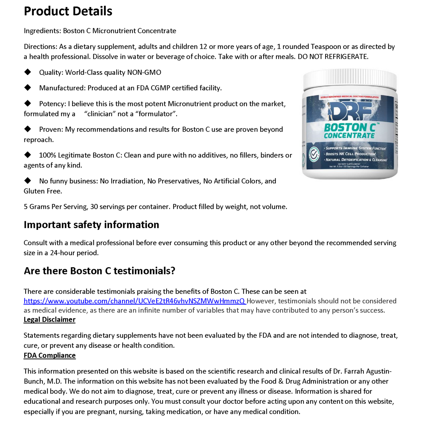 BOSTON C CONCENTRATE